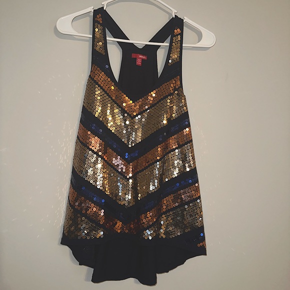 Halter Style Sequin Tank - Picture 1 of 3